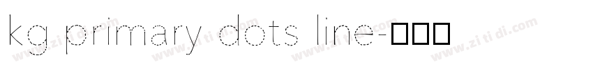 kg primary dots line字体转换